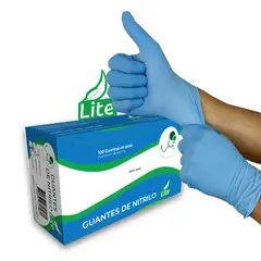 UKAINT - Guantes de nitrilo Lite Azul L x100u