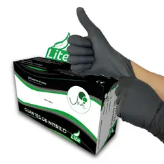 UKAINT - Guantes de nitrilo Lite Negro M x100u