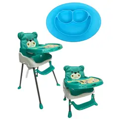 BEBESITOS - Silla Comedor De Bebe 3en1 Acolchado Mas Plato En Silicona