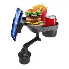 INNOVA - Holder Cup Para Carro Porta Vaso Con Bandeja Soporte Celular