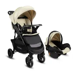 BEBESIT - Coche Bebe Travel System Sienna Beige