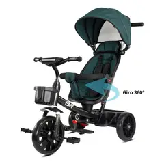 PRINSEL - Triciclo Ryder 360 Verde Goma EVA, Estable y Duradero