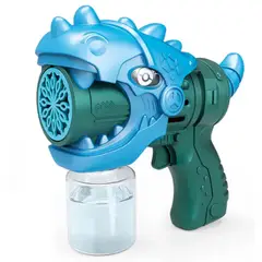 ONE PIXEL - Pistola de Burbujas Dinosaurio Color Azul