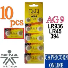 GENERICO - 10 Baterías Pilas AG9 (LR936/LR45/394)