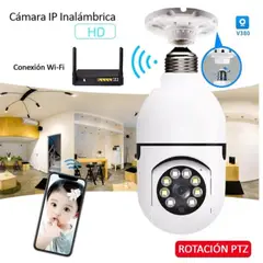 SHEN HUANG - Cámara Bombillo De Seguridad 360° Giratoria Visión Nocturna