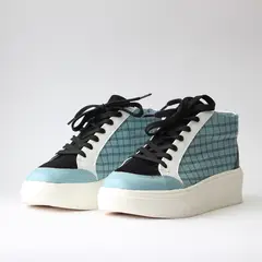 NOHORA GELVEZ - Tenis Tipo Bota en Cuero Azul
