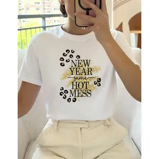 ISMI - Camiseta Mujer Animal Print Manga Corta