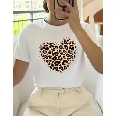 ISMI - Camiseta Mujer Animal Print Manga Corta