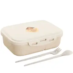 GENERICO - Portacomidas Eco plástico Incluye Tenedor y Cuchara