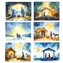 GENERICO - 6 Individuales De Mesa Navidad Pesebre