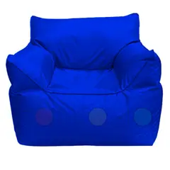 MUEBLES FANTASIA - Sofá Puff en Lona Azul Impermeable Muebles Fantasía