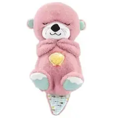 ZHOPI CO - Peluche Nutria Rosa Que Respira Relaja Baterias Incluidas