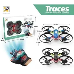 GENERICO - Mini Dron Recargable Con Luces Led Control Remoto De Manos