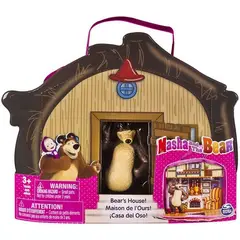 GENERICO - Masha And The Bear Bears House 3 Vinyl Bag Figure Spin Maste