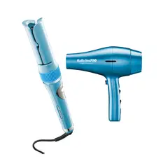 BABYLISS - Combo Rizadora Automatico Miracurlpro Azul 3/4" Y Secador Profesional Azul 2000W