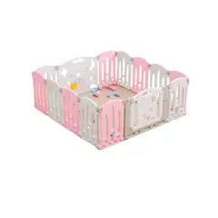 KIDSHOP - Corral Área De Juego Modulable Y Plegable Rosado