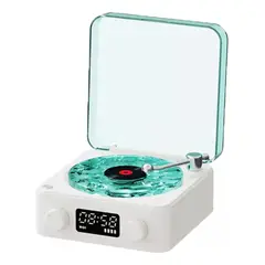GENERICO - Tocadiscos De Vinilo Parlante Retro Bluetooth The Waves Olas Luz