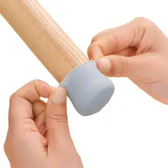 GENERICO - Set protector de Pisos en Silicona Color Gris para las Patas de Sillas o Mesas