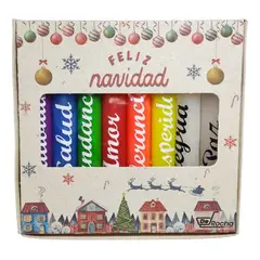 GENERICO - Velitas Navideñas Personalizadas X8 Unidades Deseos Nombres