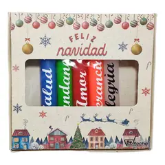 GENERICO - Velitas Navideñas Caja X5 Unidades Personalizadas 5 Deseos