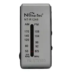 GENERICO - Mini Radio Fm Conector 35mm Auriculares Pilas Aa Portátil