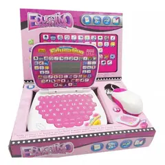 GENERICO - Computadora Laptop Didáctica Para Niños 123 Funciones Rosa