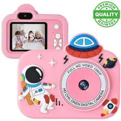 ONE PIXEL - Cámara Digital Para Niños Full Hd 1080p Fotografía Rosada