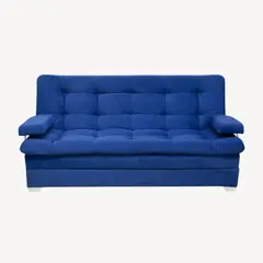 GENERICO - Sofá cama reclinable + baúl Azul Rey