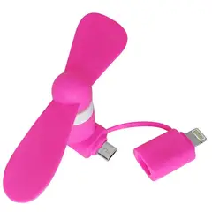 GENERICO - Mini Ventilador Portátil Rosado para Teléfonos