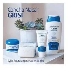GENERICO - Kit Concha de Nacar Crema Facial Corporal Manos y Jabon Barra - Grisi