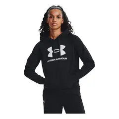 UNDER ARMOUR - Saco Mujer RIVAL FLEECE BIG LOG Negro UNDER ARMOUR.