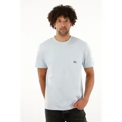 TENNIS - Camiseta con bolsillo de parche azul para hombre