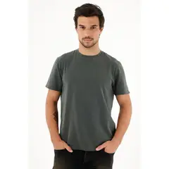 TENNIS - Camiseta básica manga corta verde para hombre