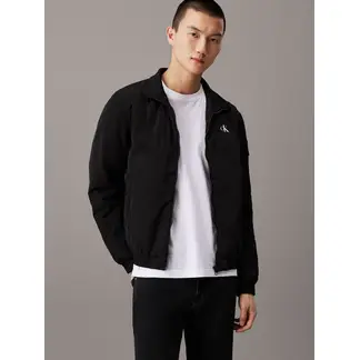 CALVIN KLEIN - Chaqueta negra de nailon acolchado con cremallera
