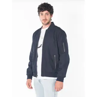 CALVIN KLEIN - Chaqueta azul bomber con cremallera