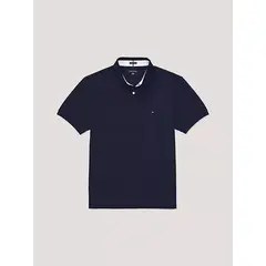 TOMMY HILFIGER - Polo azul elastico clasico de corte regular - Adaptive