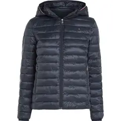 TOMMY HILFIGER - Chaqueta azul acolchada con logo bordado