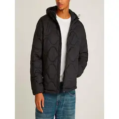 TOMMY HILFIGER - Chaqueta negra acochada con aislamiento térmico