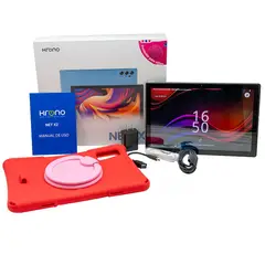 KRONO - TABLET NET X2 8 GB/ 64 GB COLOR GRIS CON PROTECTOR PARA NIÑOS ROJO