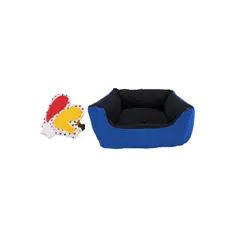 HALLY PET - Cama Gigante con cojin lavable + guante cepillo