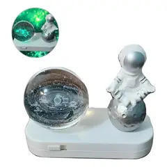 GENERICO - Lámpara De Bola De Cristal 3d Luz Nocturna Astronauta Luna