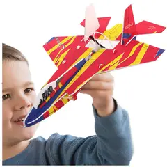 GENERAL - Avion Armable Juguete Planeador YJ035 Carga USB Rojo
