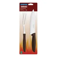 TRAMONTINA - Juego Tenedor Trinchante + Cuchillo Para Chef 7