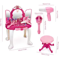 JON DI GROUP SAS - Tocador Niñas Interactivo Juguete de Luces Sonidos Accesorio