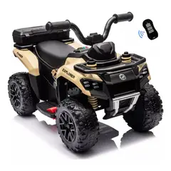 GENERICO - Moto CuatriMoto Bebes Eléctrica Control Turbinas BEIGE