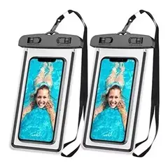GENERICO - Combo X2 Funda Estuche Impermeable Celular Universal Bolsa