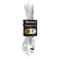 GENERICO - Extensión Eléctrica Multitoma Blanca 2,7 metros