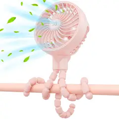 GENERICO - Ventilador Recargable Portatil Pulpo Para Coches Cunas Bebes