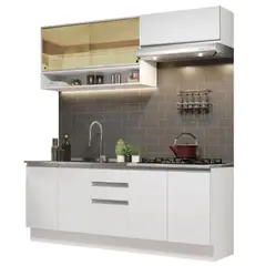MADESA - Cocina Integral Glamy 2.00 Metros con Mesón de Acero 09