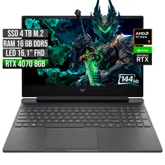 HP - Portátil Victus AMD Ryzen 7 RTX 4070 16GB RAM 4TB SSD 16" FHD